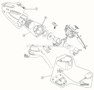 Page A Diagram and Parts List for M0881  Dirt Devil Hand Vacuum